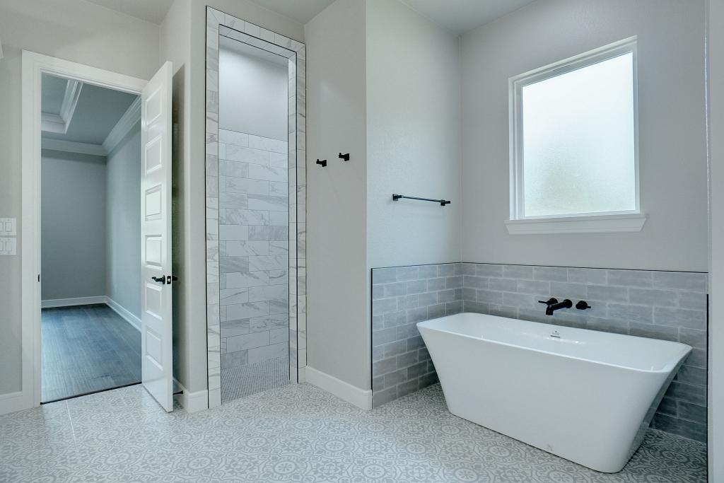 Bathroom in custom home by Living Stone Construction